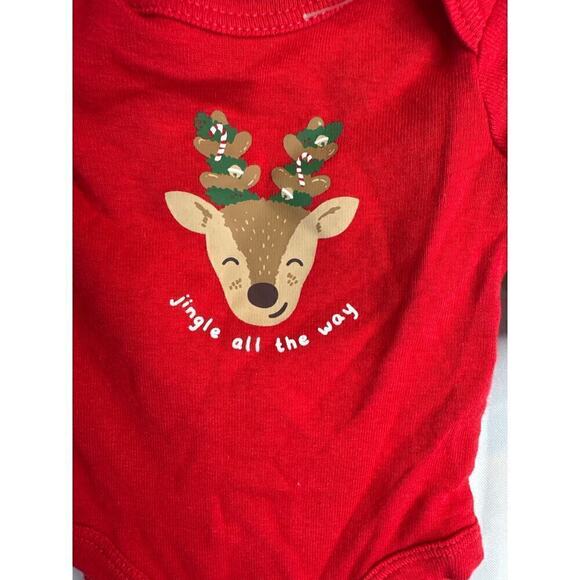 Carter's Christmas Theme Baby 2-Pc Crew Neck Long Sleeve Bodysuit‎ Unisex NWT - Picture 4 of 14